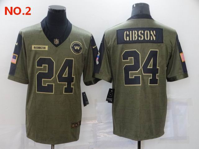  Men's Washington Redskins #24 Antonio Gibson Jersey NO.2;